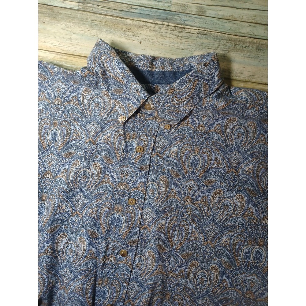 Stetson Mens Paisley 3XL Long Sleeve Button-Down